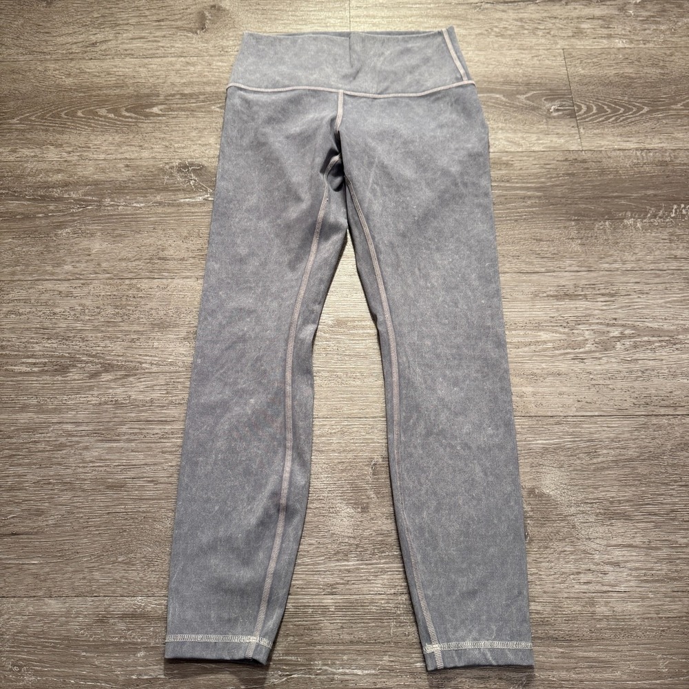 Lululemon Leggings Womens 6 Gray Align II Yoga Pants Stretch 24x25 Performance